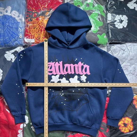 Sp5der Alania Blue Star Hoodie for Women - Picture 3 of 6